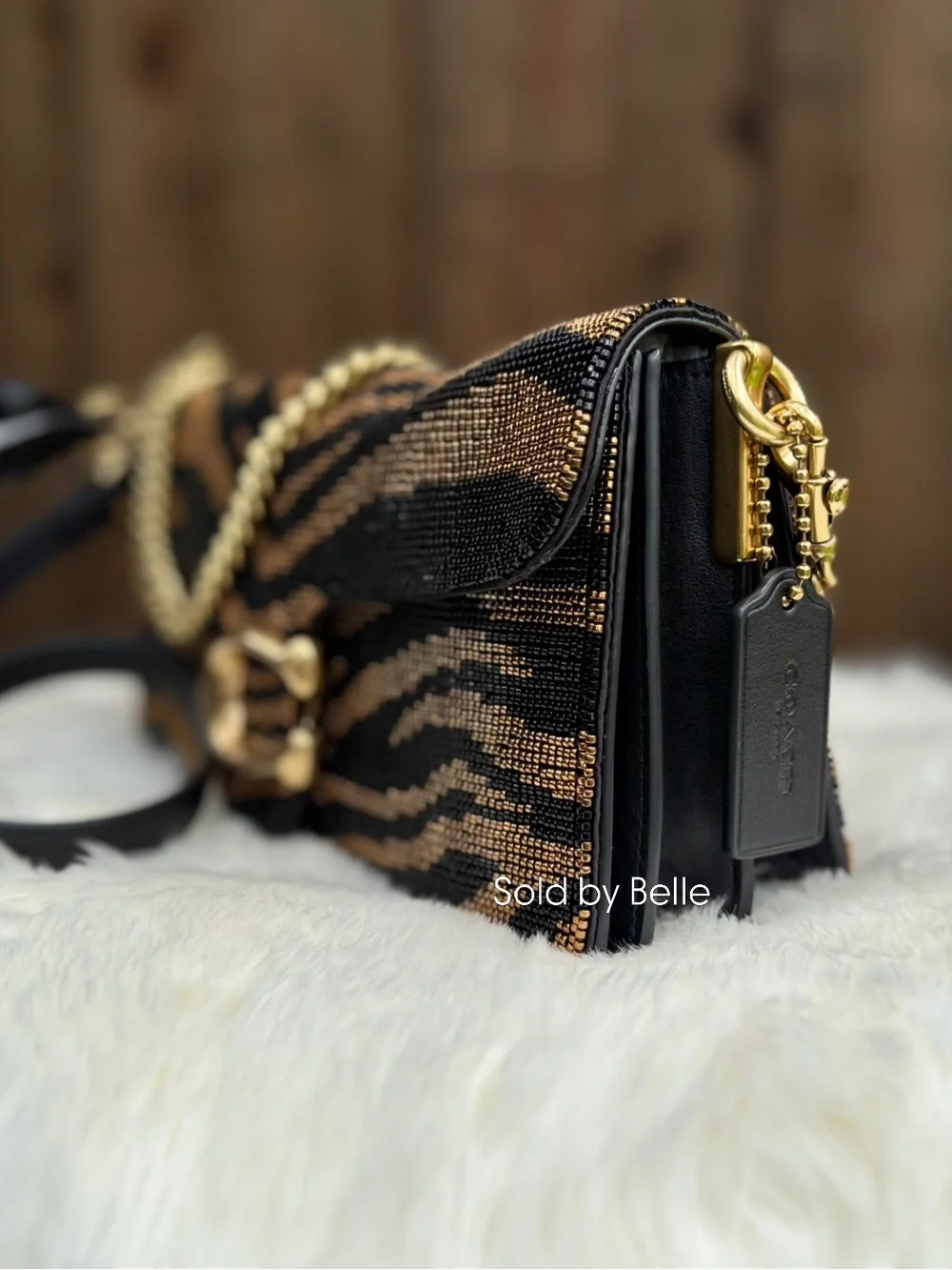 NWT Coach Tabby 26 Beaded Tiger Shoulder Bag - Picture 4 of 8